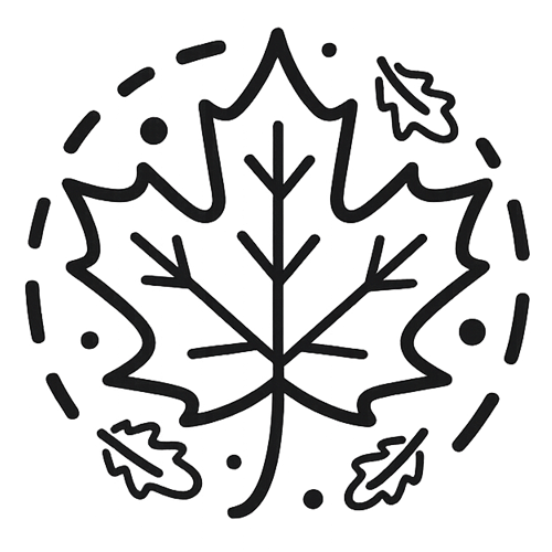 icon-herbst Symbol eines Blattes