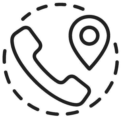 icon_01 Symbol eines Telefons mit Standortmarkierung