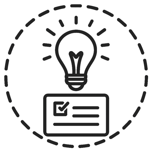 icon_02 Symbol einer Glühbirne mit einer Liste